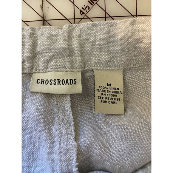 #3549 CROSSROADS Womens linen pants size M - Picture 7 of 10
